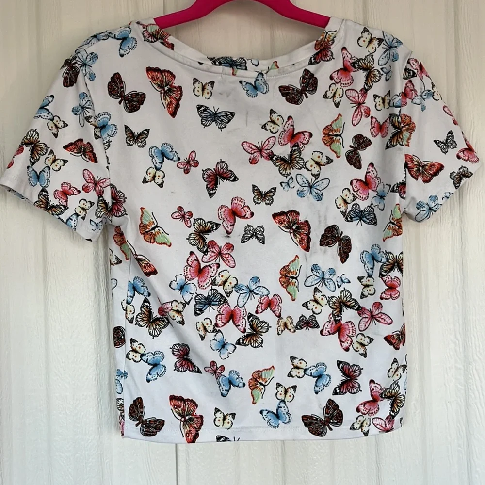 Popular 21  BUTTERFLY‎ Print Shirt - Multicolor Kids M